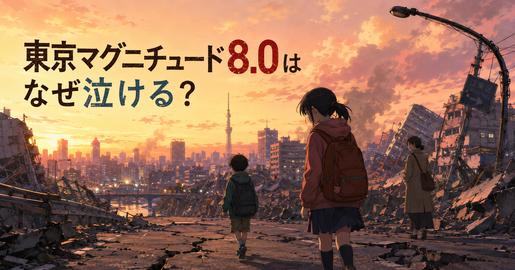 東京マグニチュード8.0が泣ける理由を崩れた都市と姉弟の距離感で表現したイメージ