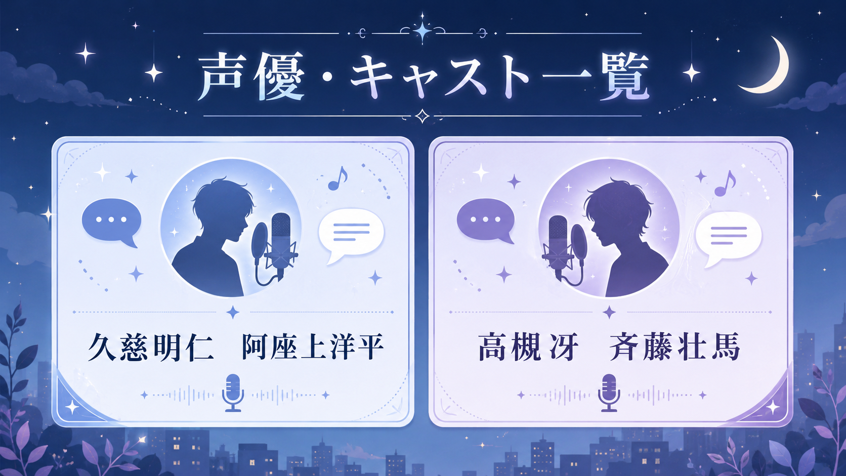 パーフェクトアディクションの声優キャスト一覧