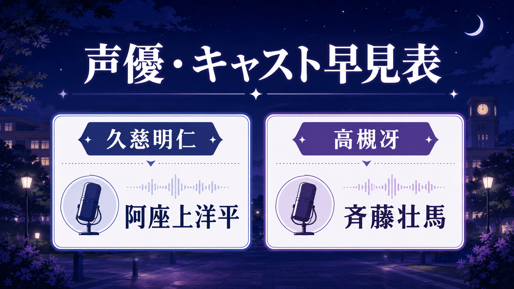 パーフェクトアディクションの声優キャスト一覧